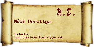Módi Dorottya névjegykártya